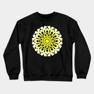 Mandala 04 yellow gradient flower Crewneck Sweatshirt